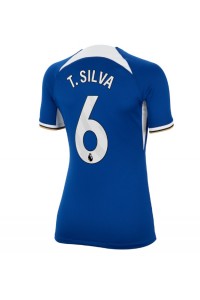 Chelsea Thiago Silva #6 Jalkapallovaatteet Naisten Kotipaita 2023-24 Lyhythihainen
